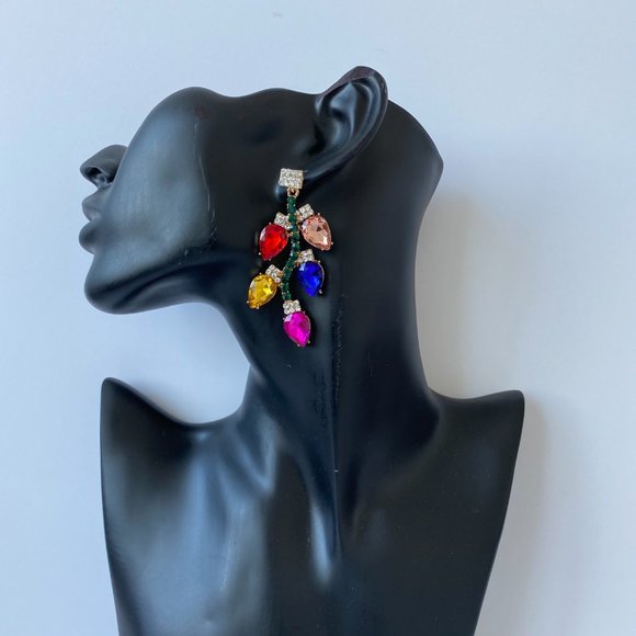 Christmas Light Bulb Earrings - Picture 2 of 2